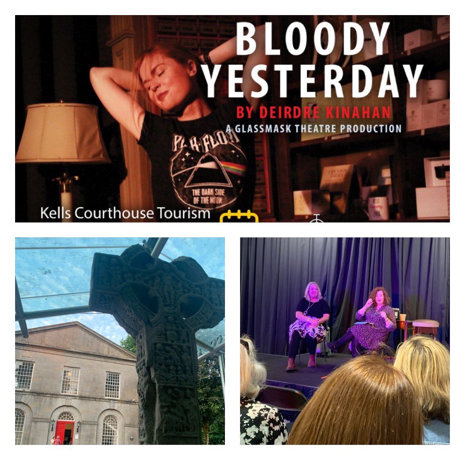 A lovely, poignant work written by the exceptional @deirdrekinahan for @glassmaskdublin and performed beautifully by @elizabethmoy & @SineadMay_Keegs at Kells Courthouse. The Q&A with Deirdre, hosted by the wonderful Gerardette Bailey of @meathcoco Arts Office was a real treat.