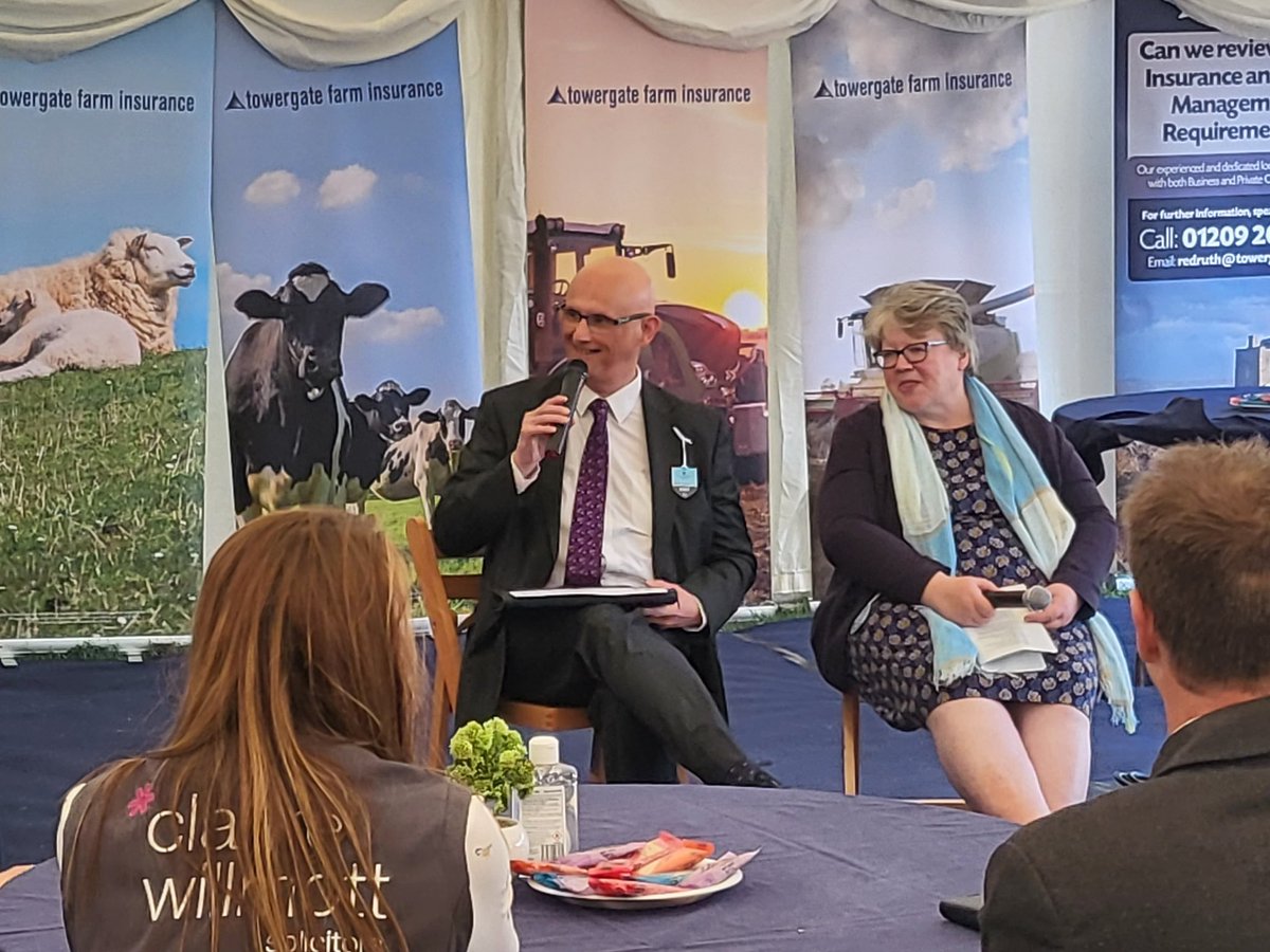 georgewdunn's tweet photo. Good to have @DefraGovUK SoS @theresecoffey answering questions for @tenantfarmers at @RoyalCornwall https://t.co/nwUrwk1cMr