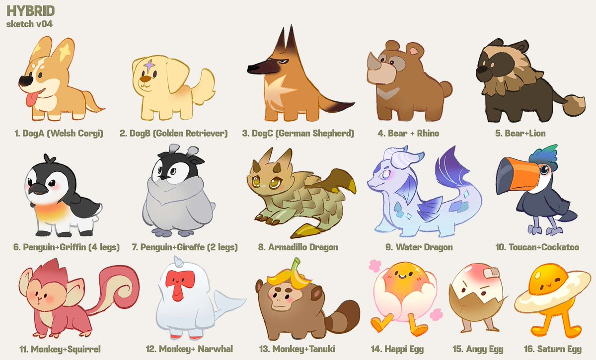 PlayGalacticGwy's tweet photo. Some pet concepts for our game

#cozygame  #indiegames #indiegamedev https://t.co/buTKytsgkA
