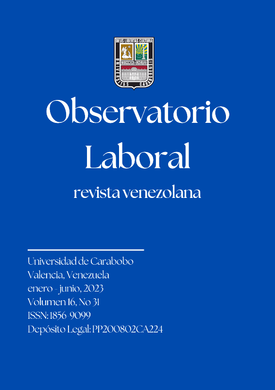 RedBiblioUC's tweet photo. Revista Observatorio Laboral Revista venezolana Volumen 16, Número 31, Enero-Junio 2023 de @facesuc1 @UCarabobo en el portal de Revistas @RedBiblioUC https://t.co/3EMMRkMK23 https://t.co/cMkeBwYEBV