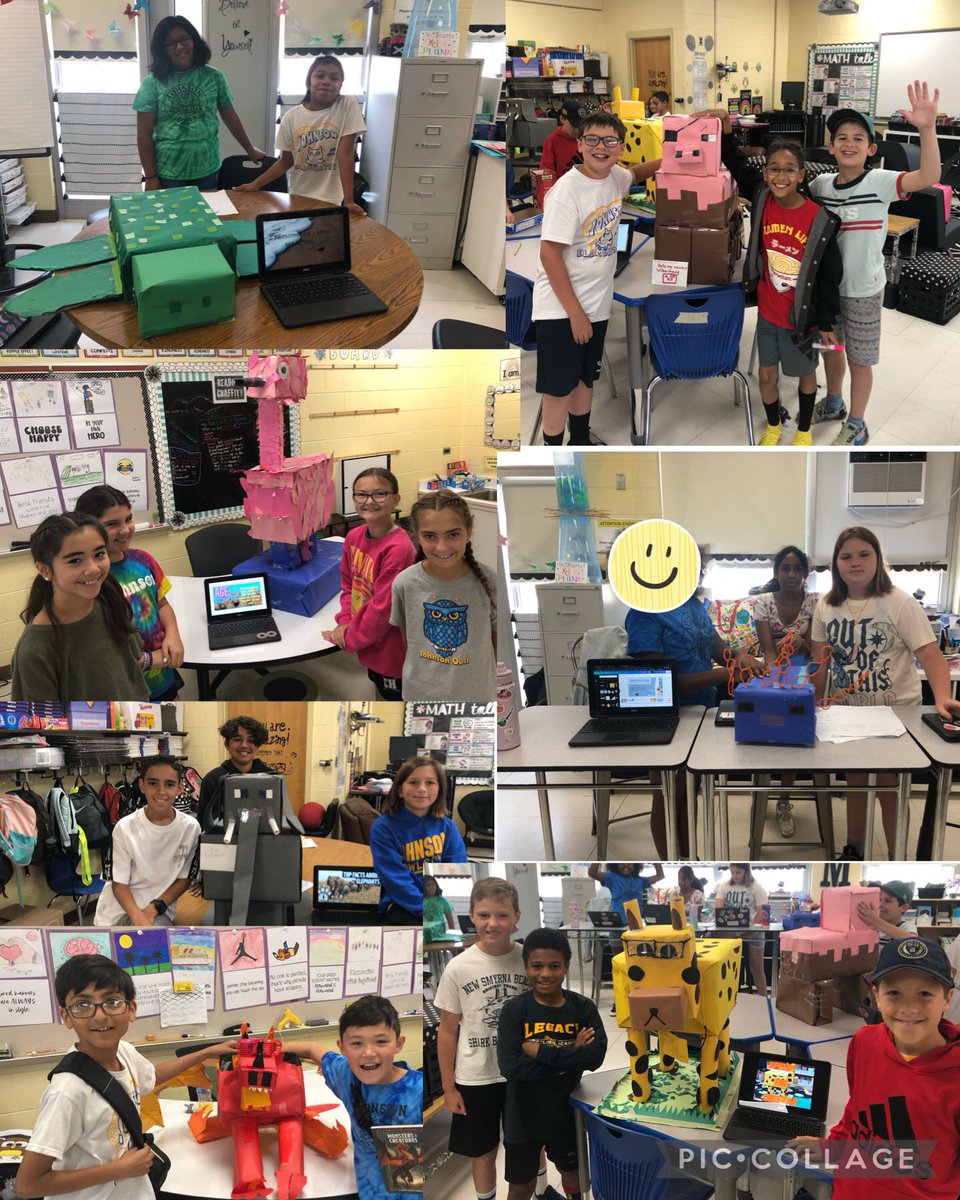 Flamingos, Sea Turtles, & pigs…Oh my! I❤️ how our “volume zoo” turned out! S’s calculated the total volume of their designs, collaborated on the plan & creation of their animal, and created a canva with all kinds of fun facts about their animal!💛💙@MrsCiemiengo @JJESOwls