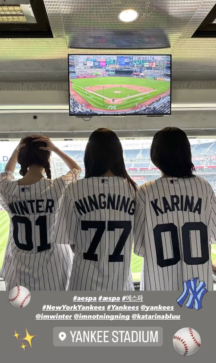 aespa วันนี้ที่ Yankee Stadium จะปาบอลให้ New York Yankees