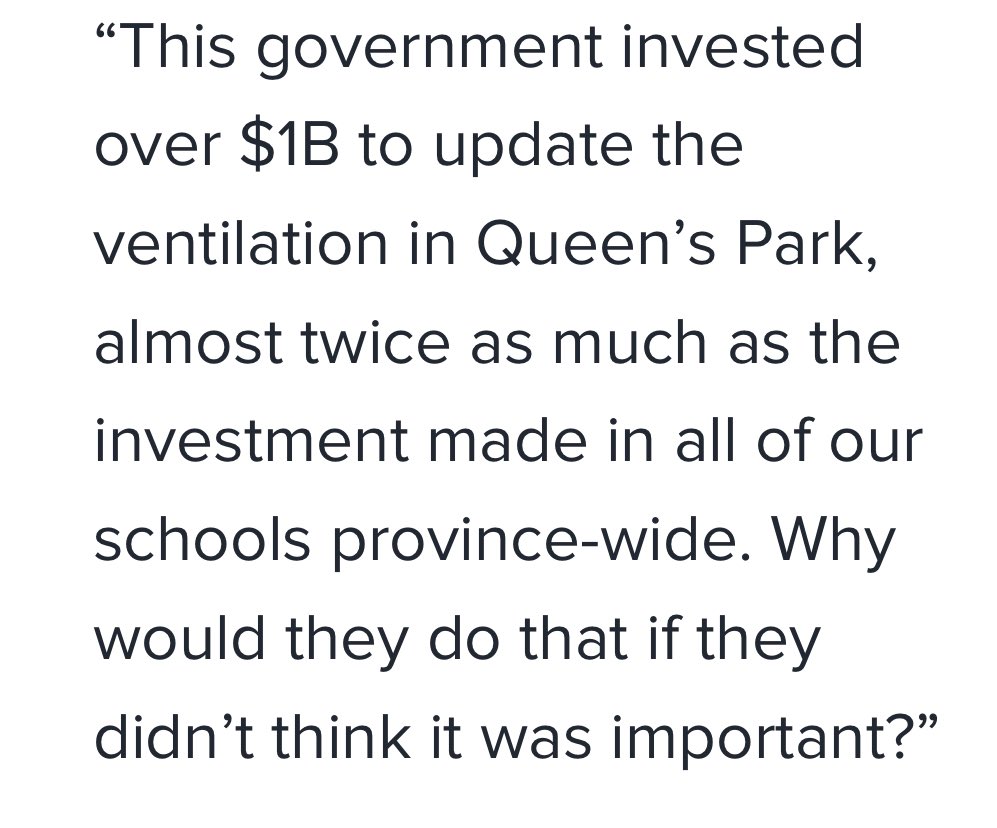 Wow…additional much of this spending was from board reserves and not new additional investments.

Almost no HEPA filters at YRDSB. The avg high school has 4-5 units for the entire school. 

Time to demand better for our children. @munakadri @parentaction4ed @osstf #onted