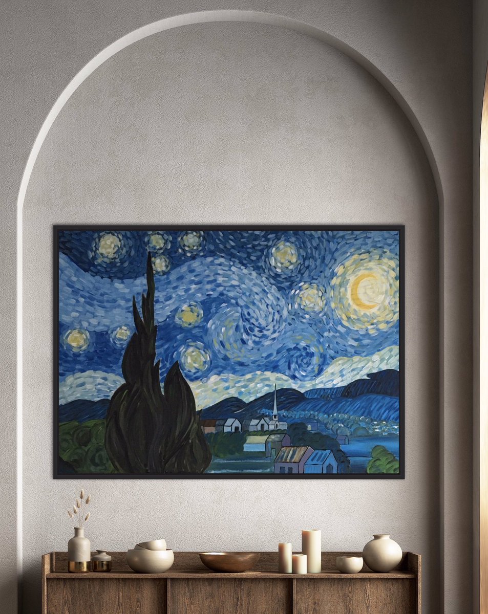 ara_Alee_'s tweet photo. Cuadro en venta (La noche estrellada)
60x90cm
Ayúdenme con un rt 🙏🏻✨
Es un cuadro que yo misma pinte https://t.co/sR4xTpHrp6