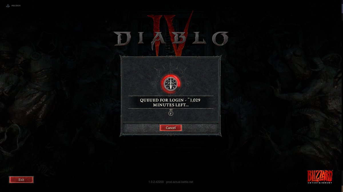 MrMav3r1ck's tweet photo. Sure glad I didn't have anything planned for today, or the next 17 hrs..... #DiabloIV @BlizzardCS https://t.co/lArQ3IwMty