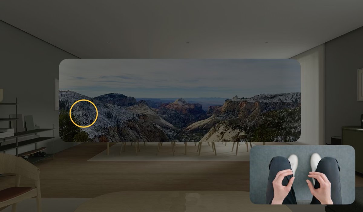 nfarina's tweet photo. The "Design for spatial input" session from WWDC makes a stronger case for Vision Pro than half the keynote. They should have dropped the Disney novelty-garbage segment and just played this instead. https://t.co/jNYswk6xBH https://t.co/xhglZ9BWRu
