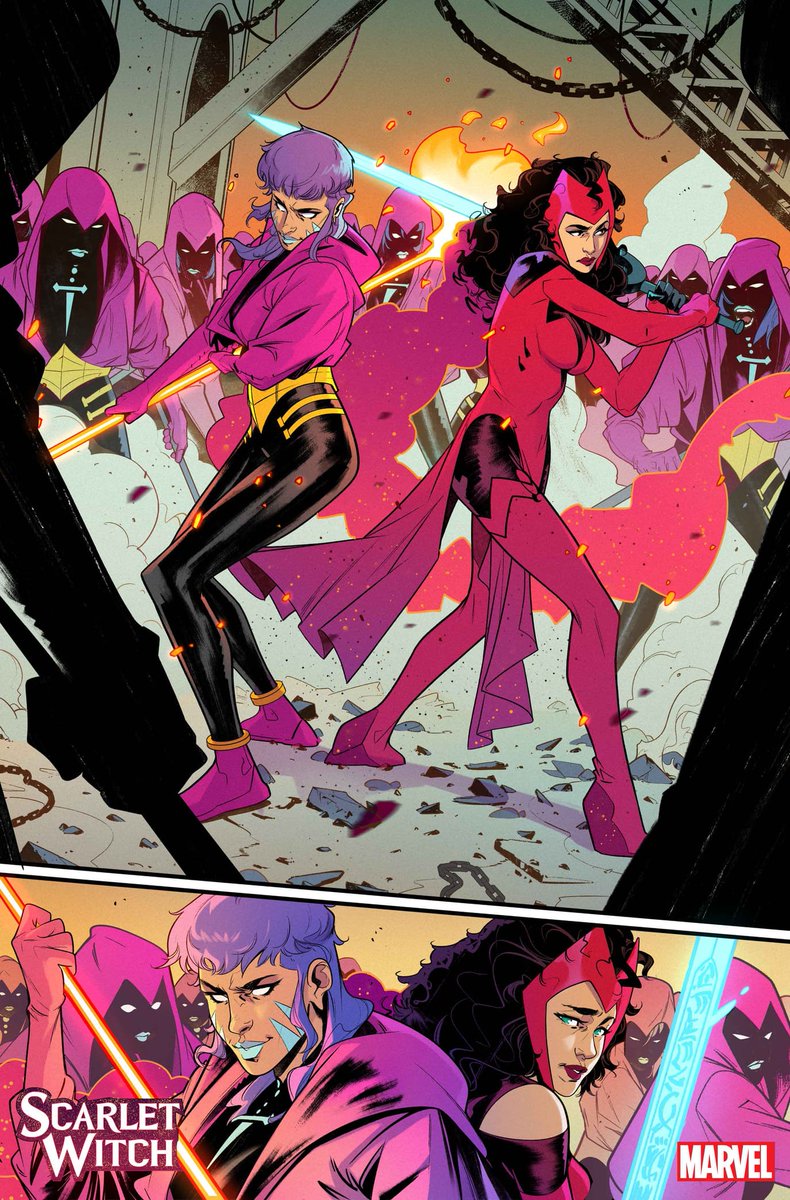 Unlettered previews for #ScarletWitch #6 featuring Wiccan and Hulkling