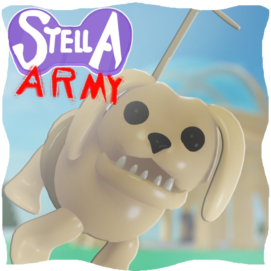Is that a bird? Is it a plane? No....... It's a dog?!?   See it in the new Stella Army update! roblox.com/games/13571016…