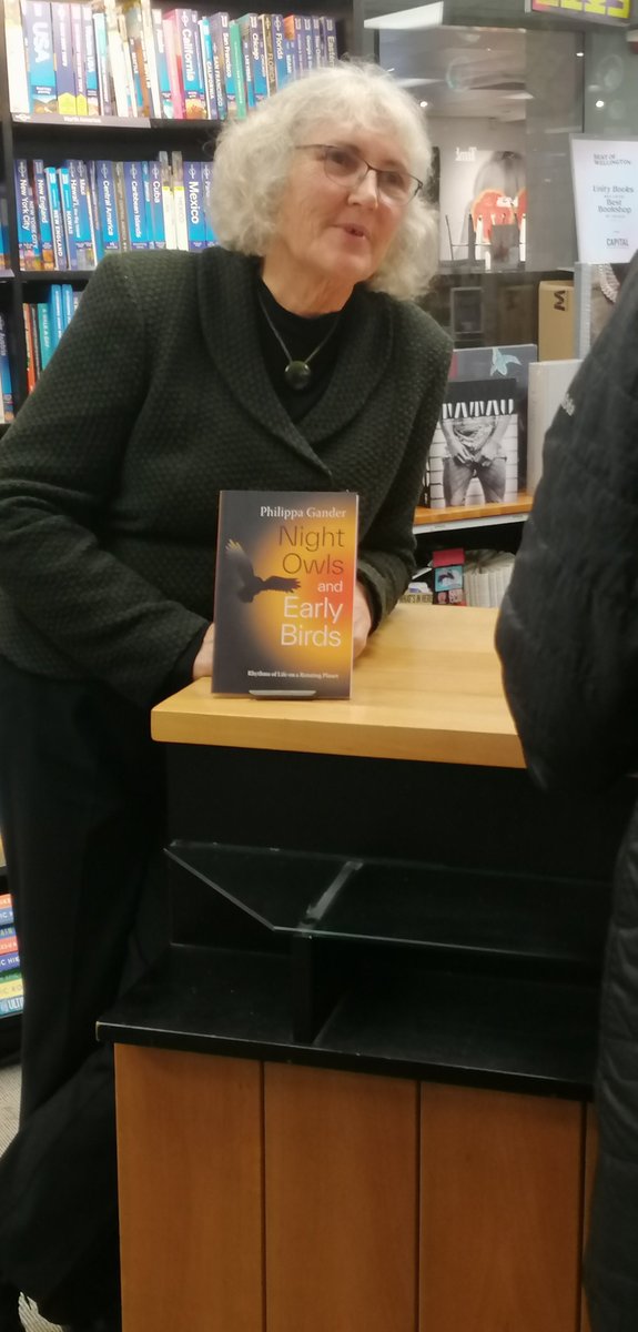 We had a lovely time at the launch of <a href="/swrc_nz/">Sleep/Wake Research Centre</a> Emeritus Prof Philippa Gander's new #popscience #book, Night Owls and Early Birds, at <a href="/unitybookswgtn/">Unity Books Wellington</a> last night. #sleep #circadian  <a href="/MasseyHlthSc/">MasseyHlthSc</a>  <a href="/MasseyUniHealth/">Massey Uni Health</a>