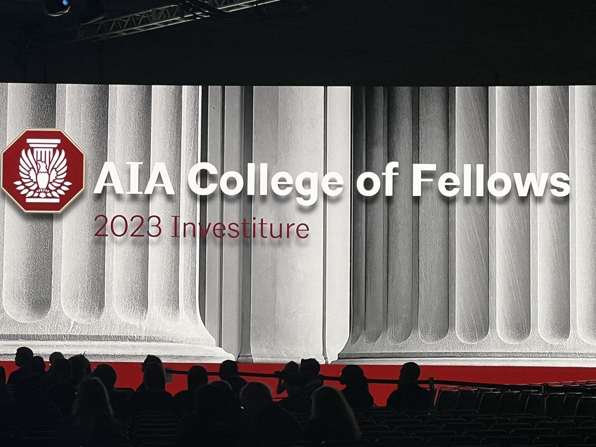 We’re excited to watch our members <a href="/JasonHoluby/">Jason Holuby</a> and <a href="/JRKitech/">JMo</a> inducted into the <a href="/AIANational/">AIA</a> College of Fellows. #A23Con