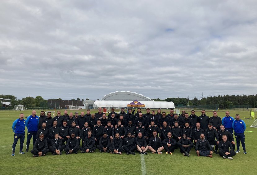 Oggie31's tweet photo. UEFA A License Practical block completed, led superbly by our footbal gurus @DougieAnderso12 @ritchiewils Jack Ross, Robbie Neilson and Brian Rice. Now to complete the final assignments and video submission 
#ScottishFAALicense 
#ScottishFACoachEd https://t.co/ScvurKEVMI