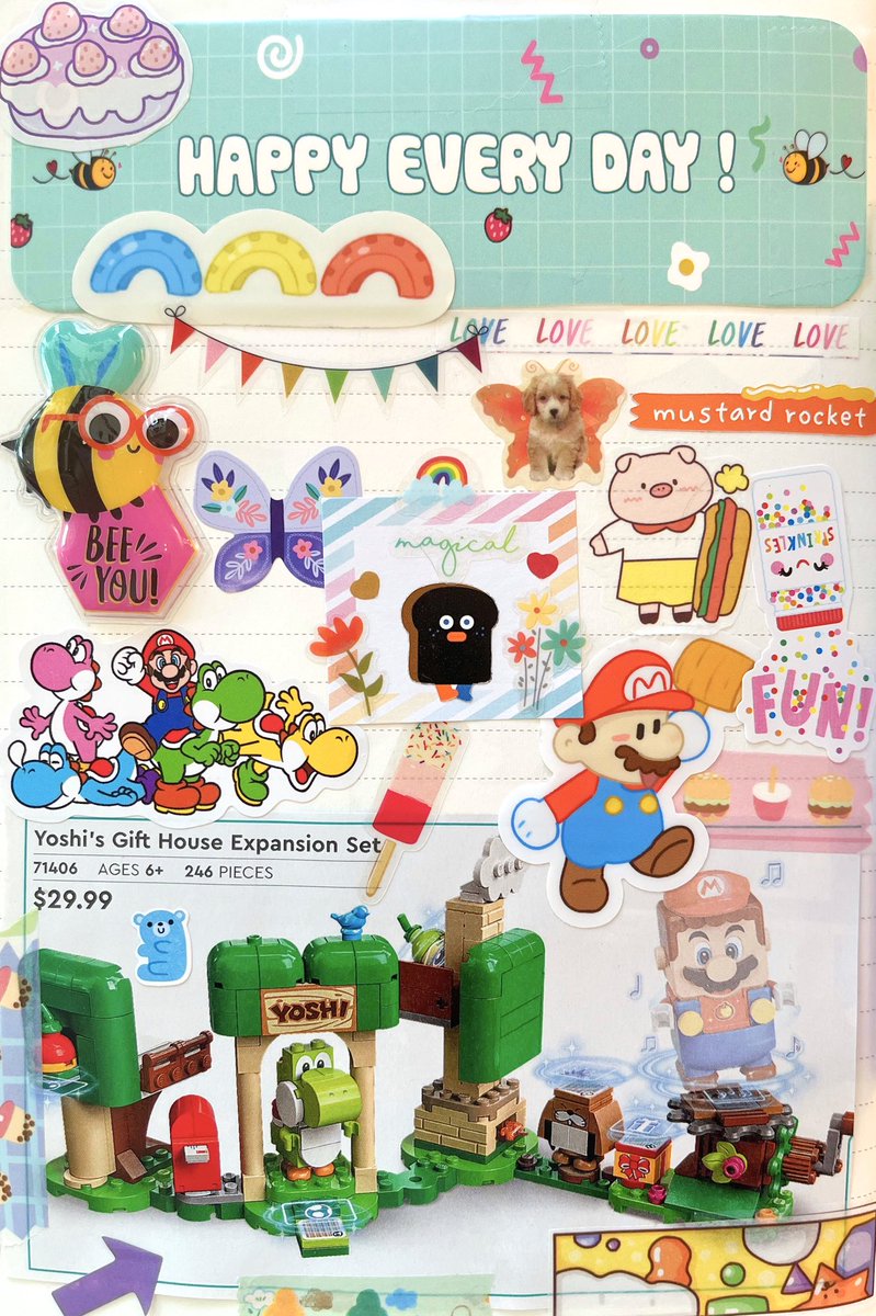 scrapbook journaling 🍄🌼🌈