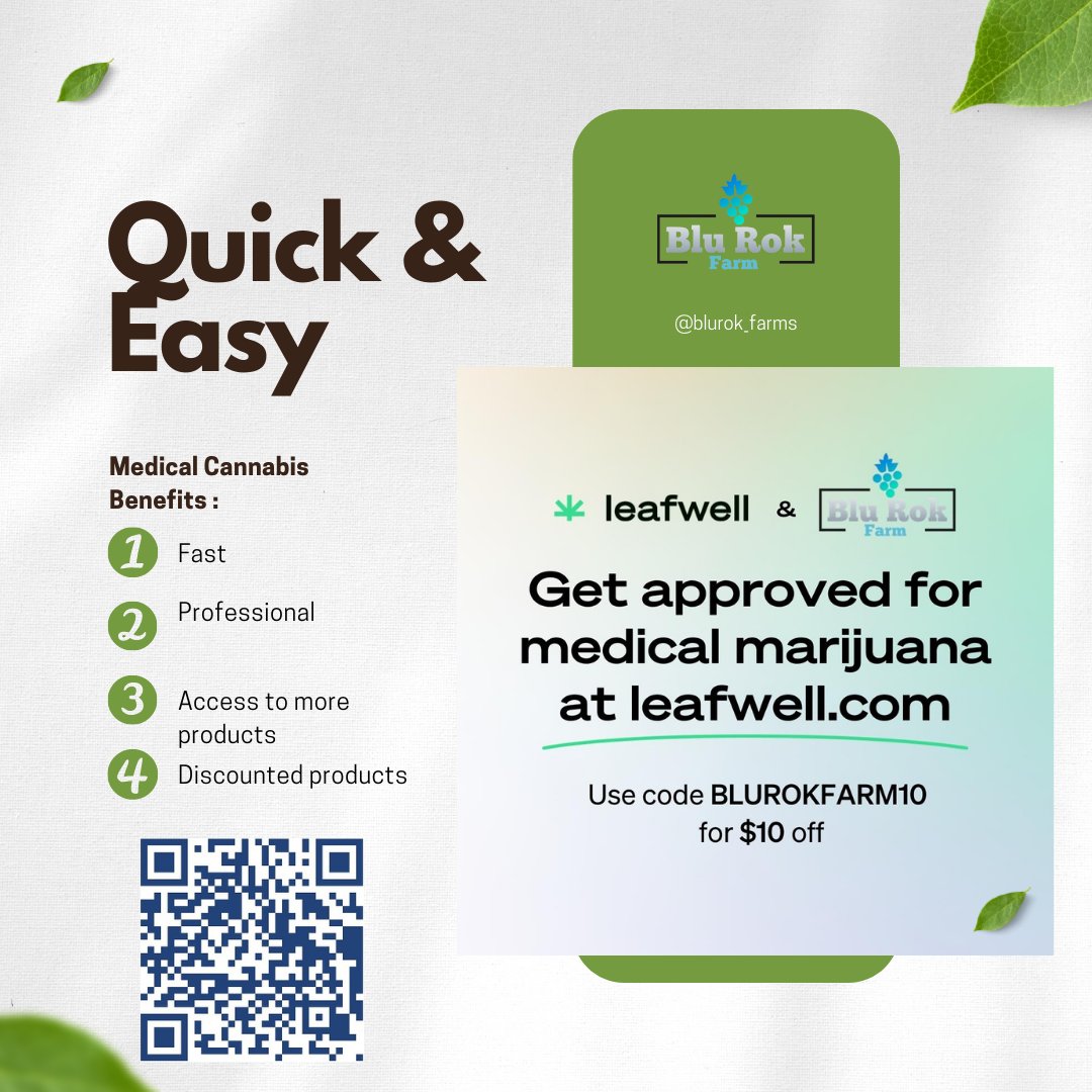 The boundless potential of a medical cannabis card and learn more about the benefits that await you. Tag a friend who could benefit from this offer and let's ignite a movement towards holistic well-being. 🌿✨

#JourneyToWellness #MedicalCannabisCard #BLUROFARM  #DreamBig