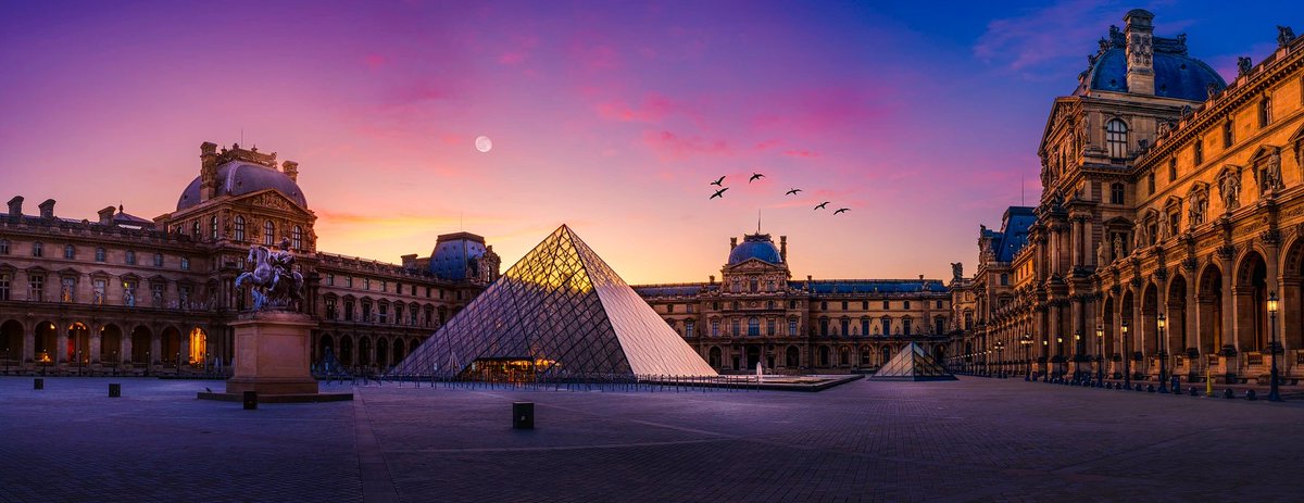 slickpic's tweet image. Loving this sunrise shot of the Louvre Museum in Paris by photographer Dee Potter. 40 separate captures combined into a massive 385mb file of almost surreal beauty. Read the story on SlickPic here: slickpic.us/38147895QkD

#magichour #louvremuseum #photography