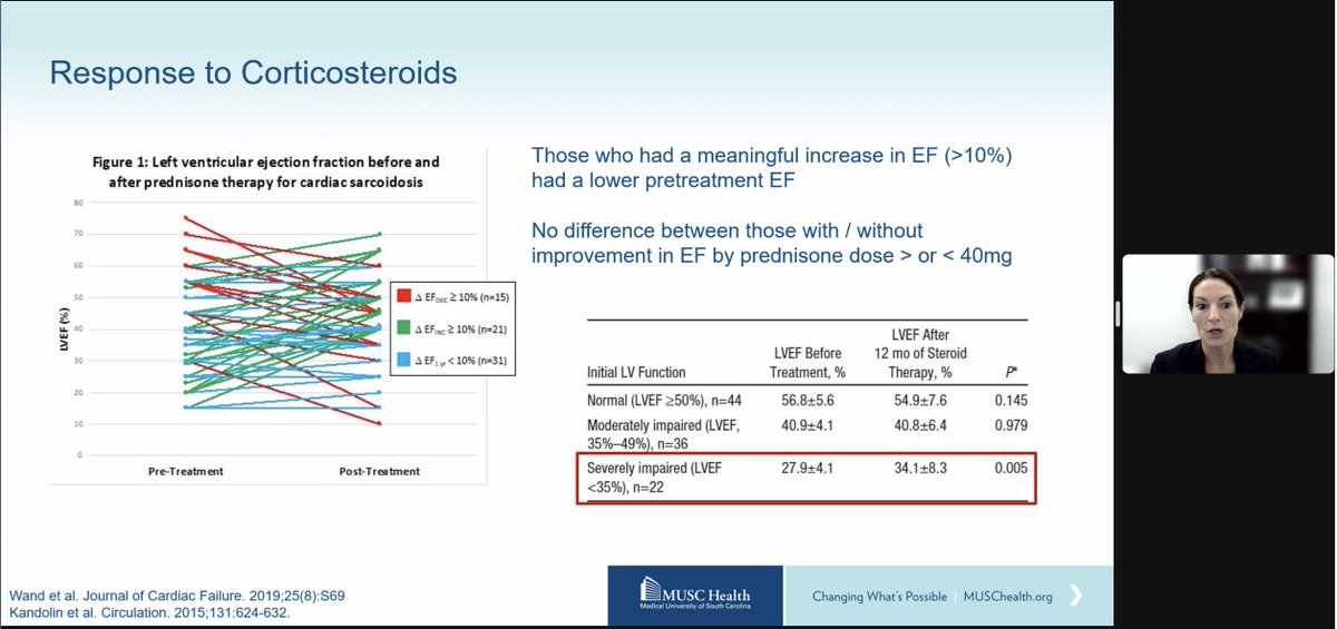 @JanMGriffin speaking now on immunosuppressive treatment approaches in #cardiacsarcoidosis and the impact on associated cardiomyopathy @fsheikh22 @mpsotka @EnnisjamesM @Brian_Houston12 @MUSChealth