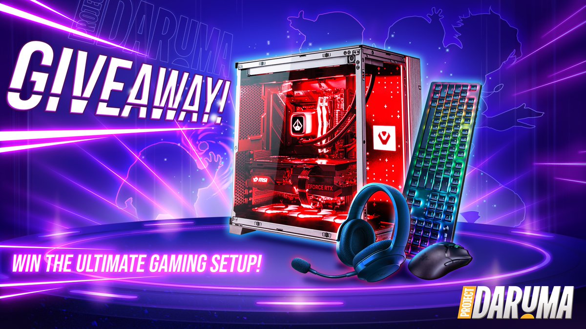 🚨#GIVEAWAY ALERT!🚨 We want to give YOU, one of our followers, a new gaming PC setup🎁 IN ORDER TO WIN YOU MUST: (1) Tag 3 friends (2) LIKE this post (3) Follow the instructions in the link below! 🔽 tinyurl.com/v62fd79a #ProjectDaruma #Contest #PDGiveaway #TwitterGaming