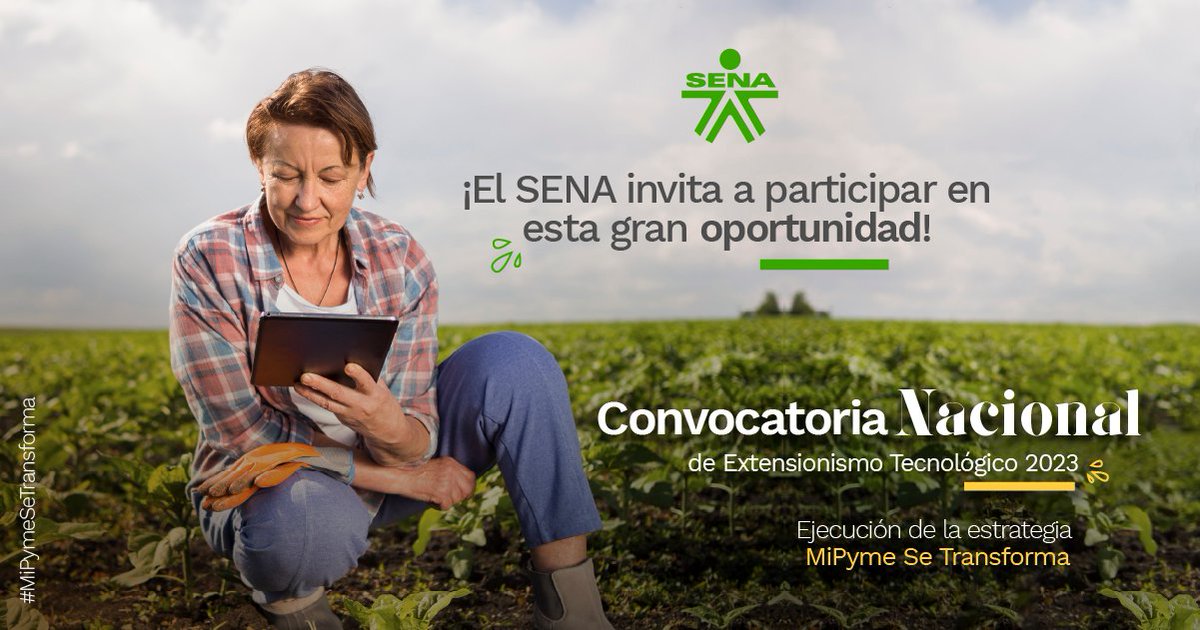 SENA_Antioquia's tweet photo. ¡Una gran oportunidad que no se puede dejar pasar! Son muchas las ventajas que ofrece esta convocatoria. Haz clic aquí para conocerlas: ▶️ https://t.co/qDHqRQz658 #MiPymeSeTransforma https://t.co/riio1yZTAX