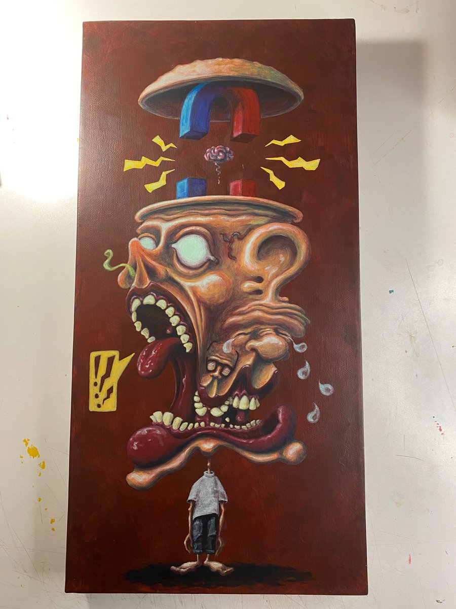 “Internal Conflict”
acrylic on canvas