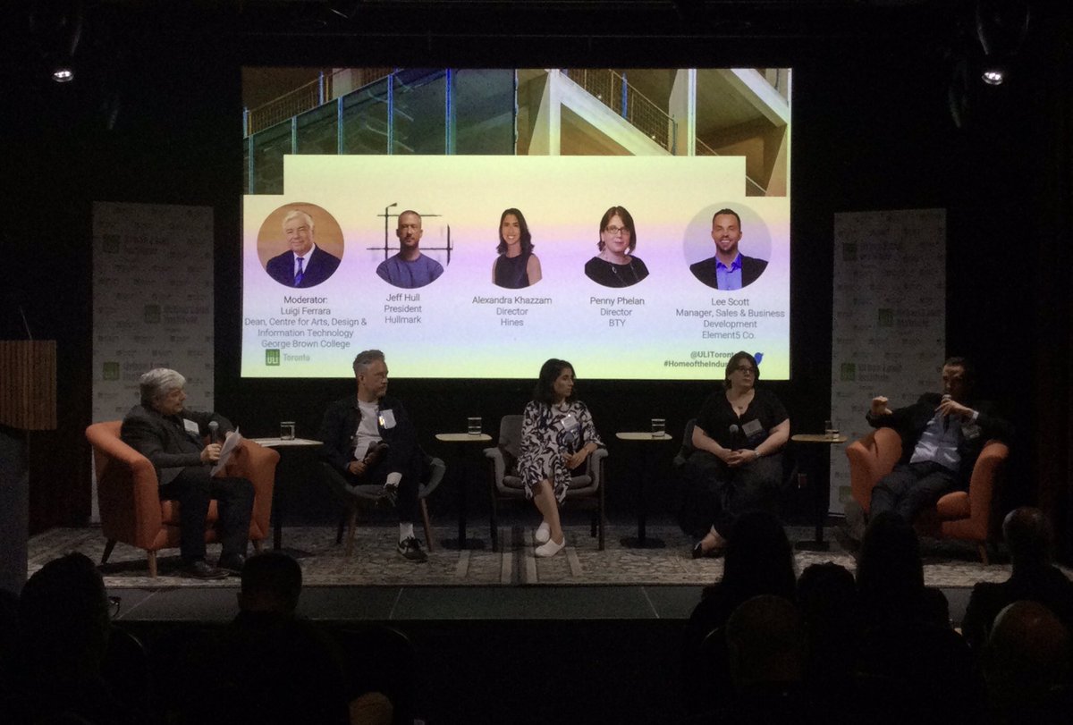 HousingNowTO's tweet photo. 3/ …closing out today’s @ULIToronto #MassTimber construction event with a great panel with speakers from @GBCollege, #Hullmark, @Hines, @BTYGroup & @elementfiveco - talking about their challenges and collaborations required to meet modern #GreenBuilding standards in #TOPoli. https://t.co/KCbnmoDPjl