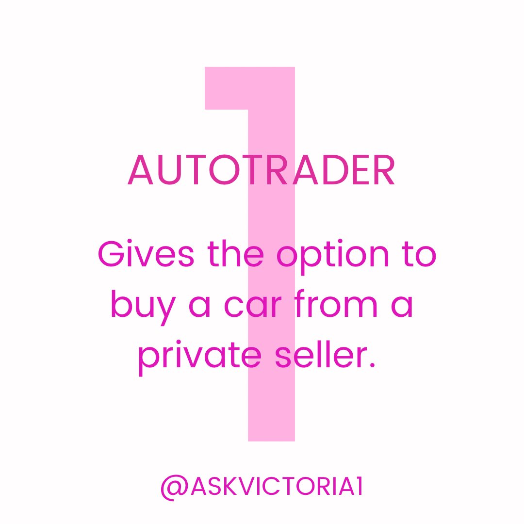 AskVictoria1's tweet photo. https://t.co/2dgZJSPXub - provides several search filters and allows you to narrow it down to specifically what you want

Edmunds - offers a comparison tool, in-house vehicle reviews, shows consumers incentives and rebates

TrueCar - offers reviews &amp; provides a “best of” list https://t.co/Ed0bcDnW9S