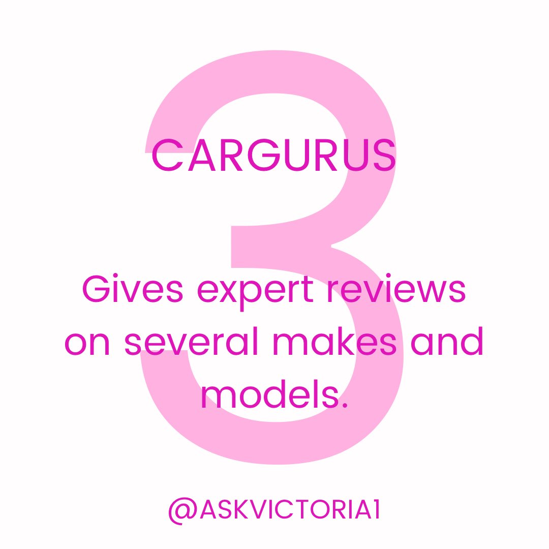 AskVictoria1's tweet photo. https://t.co/2dgZJSPXub - provides several search filters and allows you to narrow it down to specifically what you want

Edmunds - offers a comparison tool, in-house vehicle reviews, shows consumers incentives and rebates

TrueCar - offers reviews &amp; provides a “best of” list https://t.co/Ed0bcDnW9S