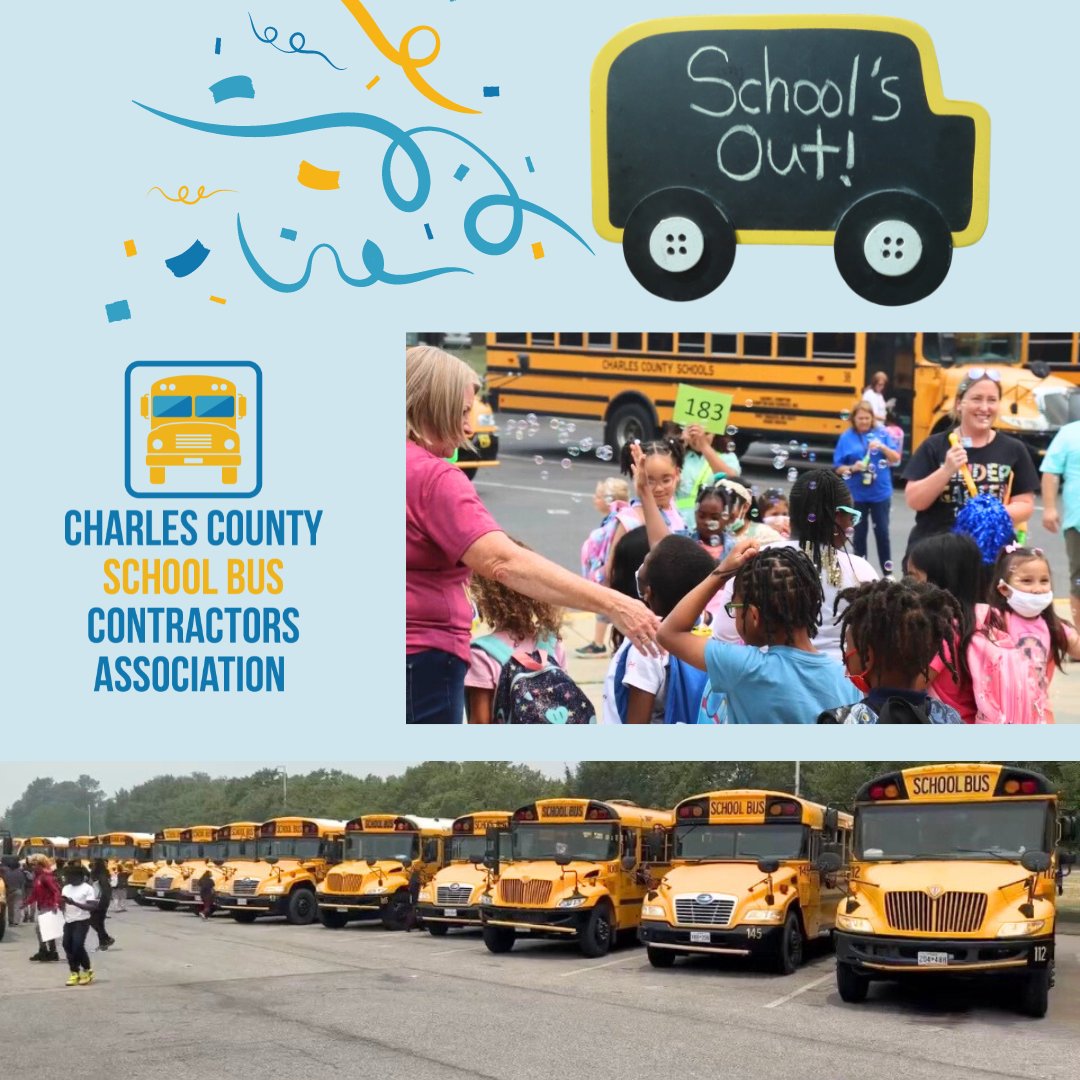 The Charles County School Bus Contractors Association and our 458 employees wish all of our 27,000 <a href="/CCPS/">Charles County Public Schools</a> children, teachers and administrators a safe and fun summer!

See you in the fall!