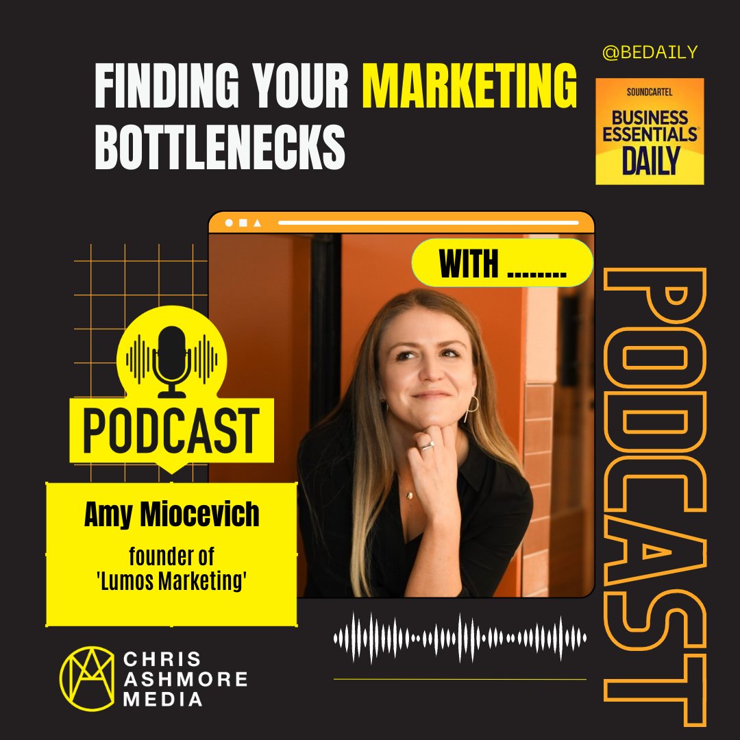 chrisashmorepod's tweet photo. Why aren't you converting new customers?

The answer is you have a BOTTLENECK somewhere. 

Listen to my chat with Amy Miocevich on Business Essentials Daily. Hear here:
https://t.co/1FXdXMLrUS

#MarketingSolutions
#BusinessGrowth 
#MarketingStrategy 
#digitalmarketingtips https://t.co/aMGFtCTiMk