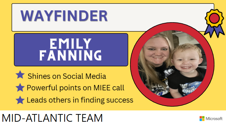 CoLIBRAtoRY's tweet photo. Congratulations @emfanning24 for earning #MIEExpert Mid-Atlantic "Wayfinder Award"! Keep shining your light that guides others towards the path to success. ๐#MicrosoftEducation https://t.co/dFE0j4B4qU