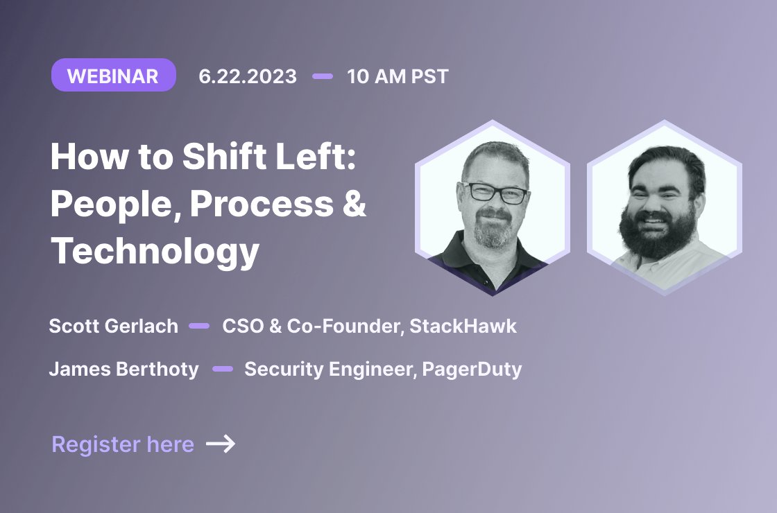 [Webinar] How to Shift Left: People, Process, and Technology. 📆 June 22 @ 10 AM PT 

AppSec experts, @sgerlach and @JamesBerthoty , share their experiences, and points of view on how to actually shift left—and why the current state isn’t working.  

🔗: stackhawk.zoom.us/webinar/regist…