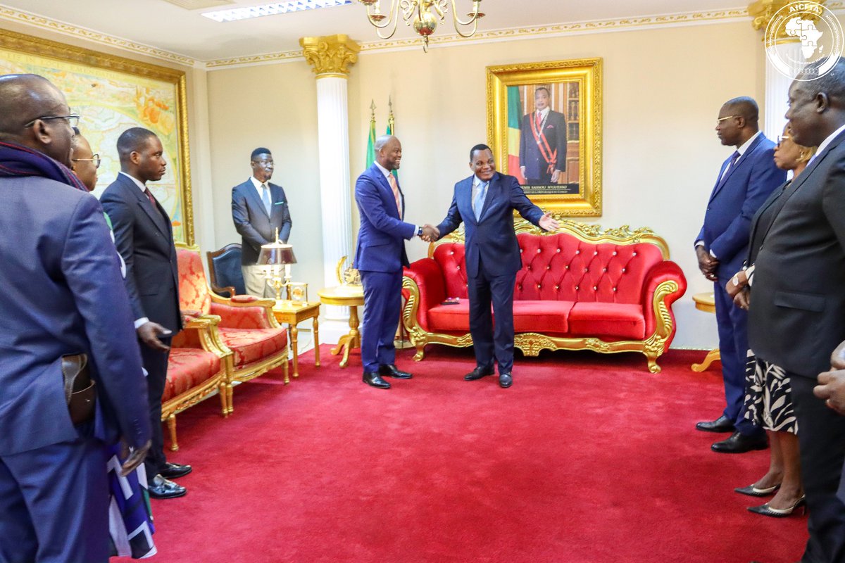 CEGEofficiel's tweet photo. The #AfCFTA is a Member State driven process, and whilst our leaders have shown unwavering political support towards the establishment of this emblematic Continental trade pact, the secretariat ought to pursue tirelessly implementation and push for the domestication of all the related instruments at national level. 

The African integration agenda must remain at the forefront of national policies.

We were encouraged to hear about by reforms and projects initiated by the #Congo  to strengthen connectivity with neighboring countries in order to foster #Intra_ECCAS and #Intra_CEMAC trade.

#CreatingOneAfricanMarket