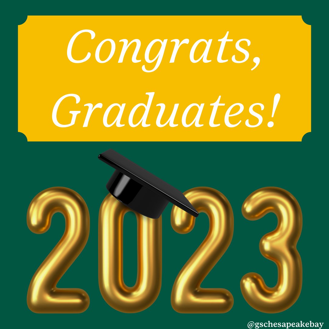 gschesapeakebay's tweet photo. We hope you had the time of your life. 🎶 Give a special shout-out to a graduate you know! 👇#graduation #classof2023 https://t.co/18uQ4Zdlkc