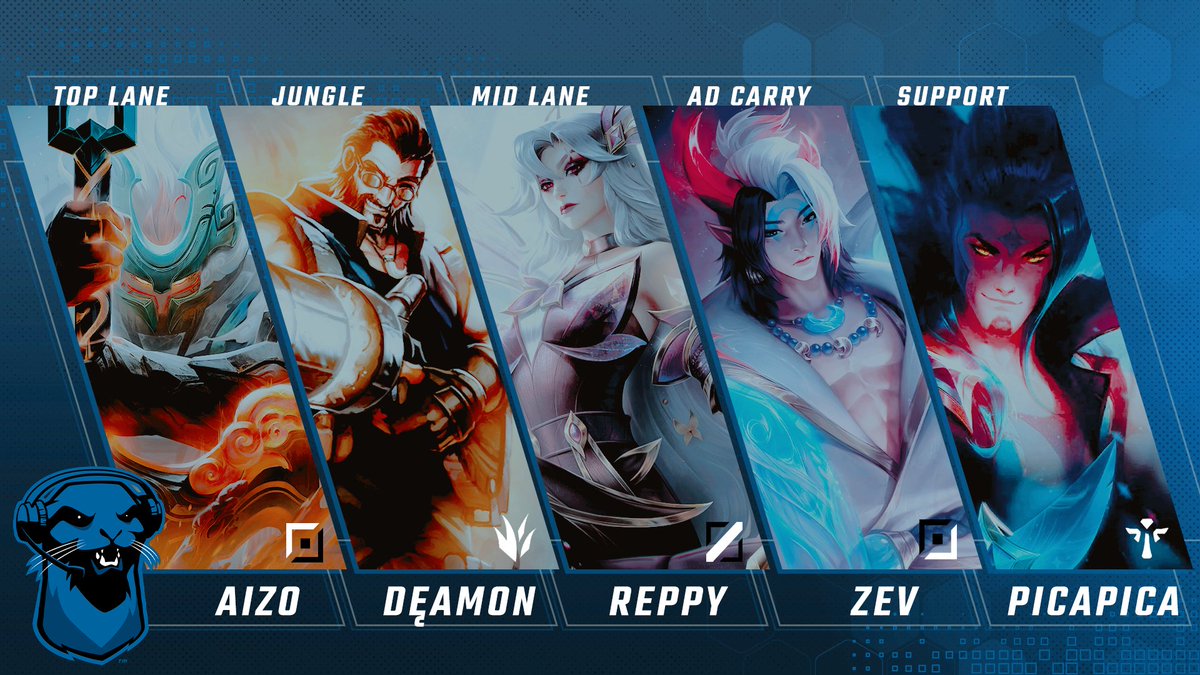 Roster and Management

Top: <a href="/aizolol/">Aizolol</a>
Jungle: <a href="/deamon_lol/">LoLDeamon</a>
Mid: <a href="/lolreppy/">Ethan</a>
ADC: <a href="/zebooboo/">Zachary Lang</a>
Support: <a href="/picapicalol/">PICAPICA</a>

Manager: <a href="/Ben_The_Manager/">Ben Allingham</a>
Head Coach: <a href="/ThinUnclePhil/">ThinUnclePhil</a>
Analysts: @LimitCrossSlash &amp; <a href="/LoLScales/">LoLScales</a>