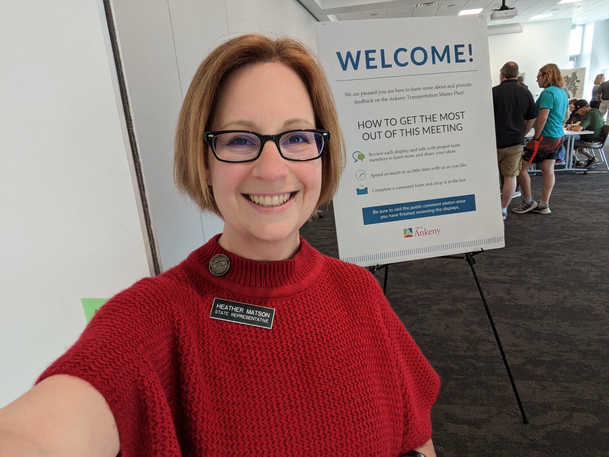 MatsonForHouse's tweet photo. Great opportunity tonight to provide feedback on the @CityOfAnkeny Transportation Master Plan! Head over to the @AnkenyLibrary for the open house or go to https://t.co/aaTabpuv9v to share your priorities, ideas &amp; concerns!
#AlwaysBeBuildingCommunity #CivicsInRealLife #BeAPartner https://t.co/LCLkbYXyOh