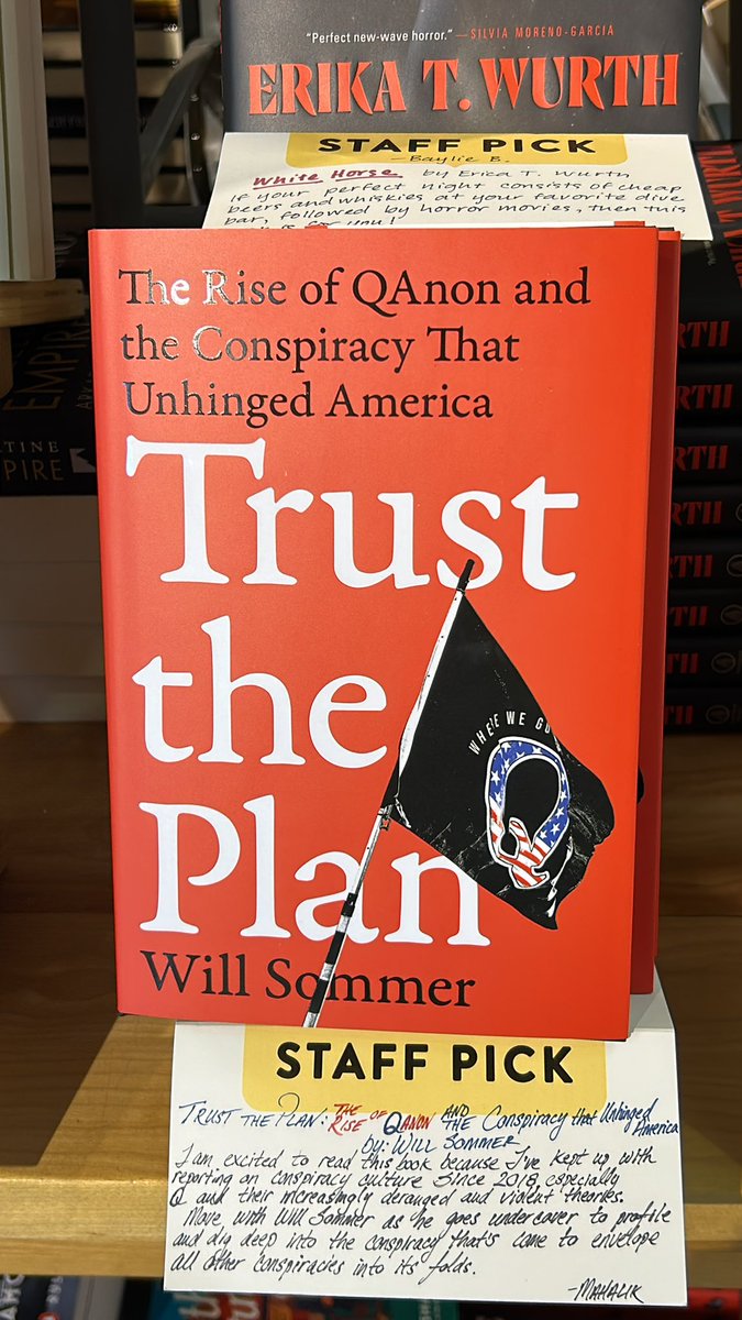 evanasmith's tweet photo. at @Powells. @texastribune festival speakers everywhere #cannotescape https://t.co/VzLHSE3JS7