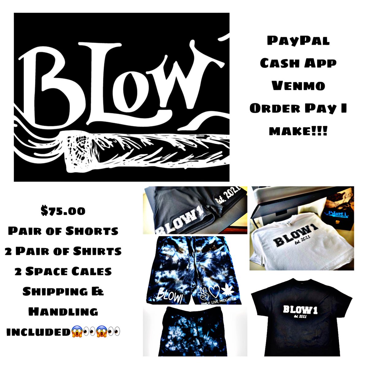 #Blow1Clothing
Don’t MISS OUT
#Blow1Deal 
Still Popping
DM Me ONLY WHEN READY TO PAY!

I don’t want to hear or know what  anyone wants unless u prepared to PAY!
Venmo
Cash App
Pay Pal