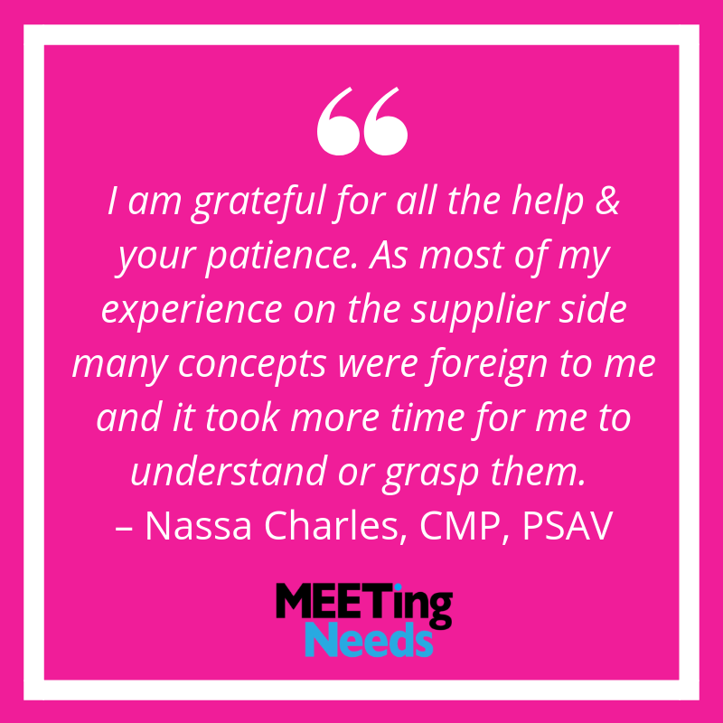 Thank you, Nassa! Have you decided to sit for the CMP (Certified Meeting Professional) Exam? Learn more about my #CMP prep class here: buff.ly/3bWfgfV
#testimonialthursday #eventleaders @eventleadershipinstitute