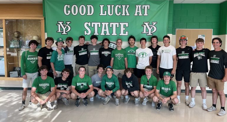 York High School Athletics (@yorkathletics) on Twitter photo Baseball
Congratulations to the Dukes! Good luck vs. Edwardsville tomorrow
in the State-Semi Final
3 pm at Joliet Duly Health & Care Field!
GO DUKES!
<a href="/YorkD205/">York High School</a>
<a href="/Dukes__Baseball/">York Dukes Baseball</a> Baseball
Congratulations to the Dukes! Good luck vs. Edwardsville tomorrow
in the State-Semi Final
3 pm at Joliet Duly Health & Care Field!
GO DUKES!
<a href="/YorkD205/">York High School</a>
<a href="/Dukes__Baseball/">York Dukes Baseball</a>