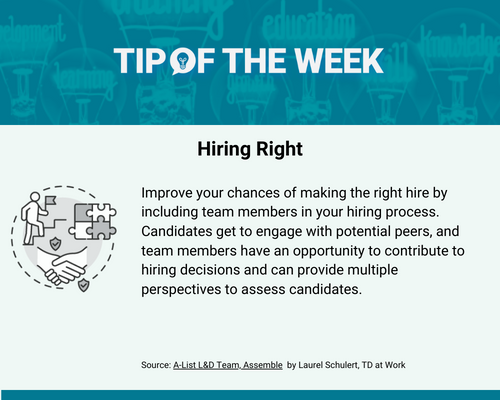 atd's tweet image. We curate the latest TD trends for you every Thursday morning, rain or shine. 

Learn more about ATD's Talent Brief: content.td.org/r/123580
#tipoftheweek #talentdevelopment