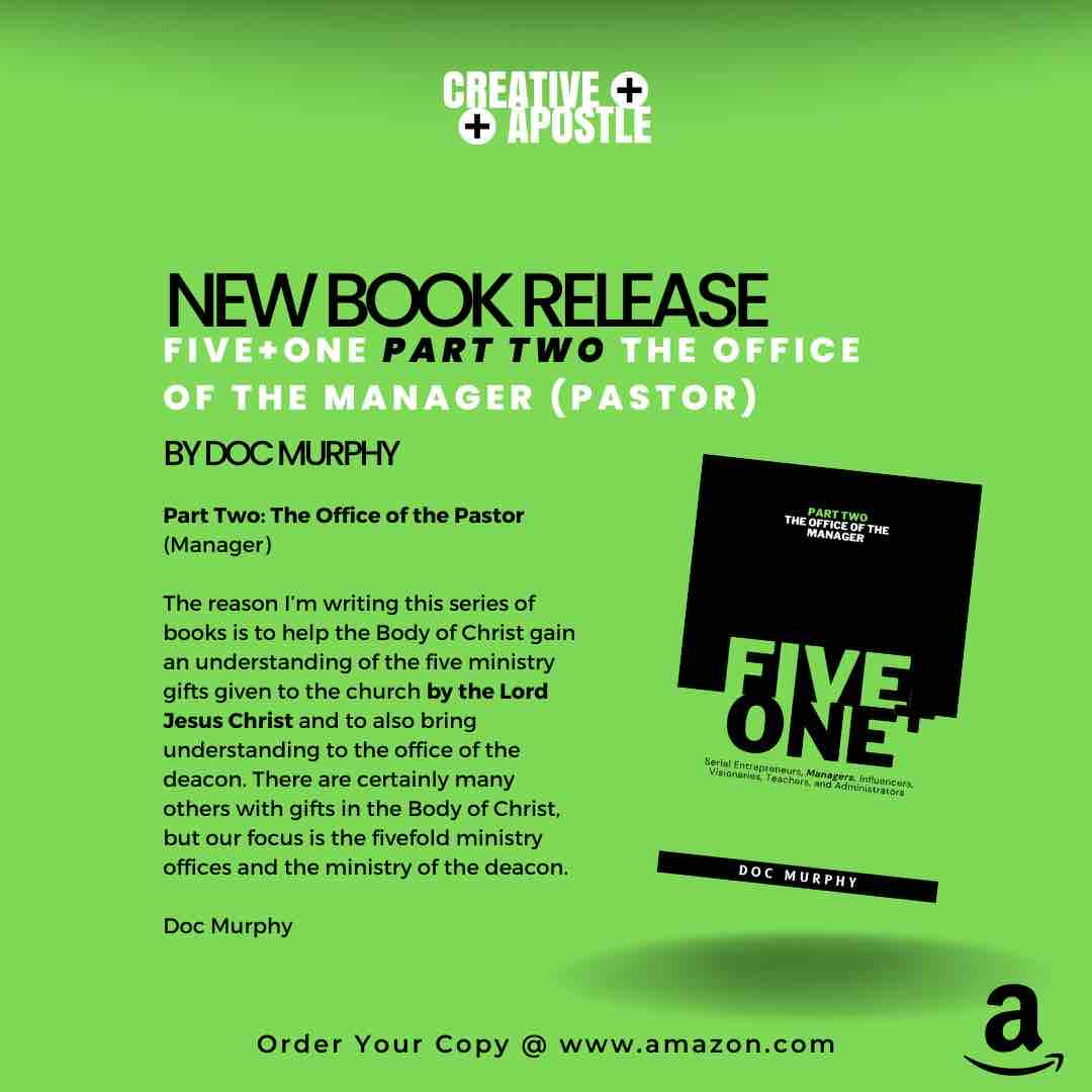 pastordoc's tweet photo. The NEW Book in our series Five+One is now available! Go order your copy of “Five+One The Office of the Manager”. https://t.co/PP8urHayYE
#fiveplusone #pastor #shepherd #churchleadership #managers #docmurphy #creativeapostle #christianbooks #booksforpastors #pastoralbook https://t.co/jzwBkvy06i