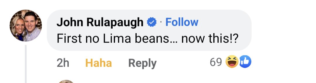 YourWorkMother's tweet photo. Although John is really sad about his Lima beans. https://t.co/3sifqClQNp