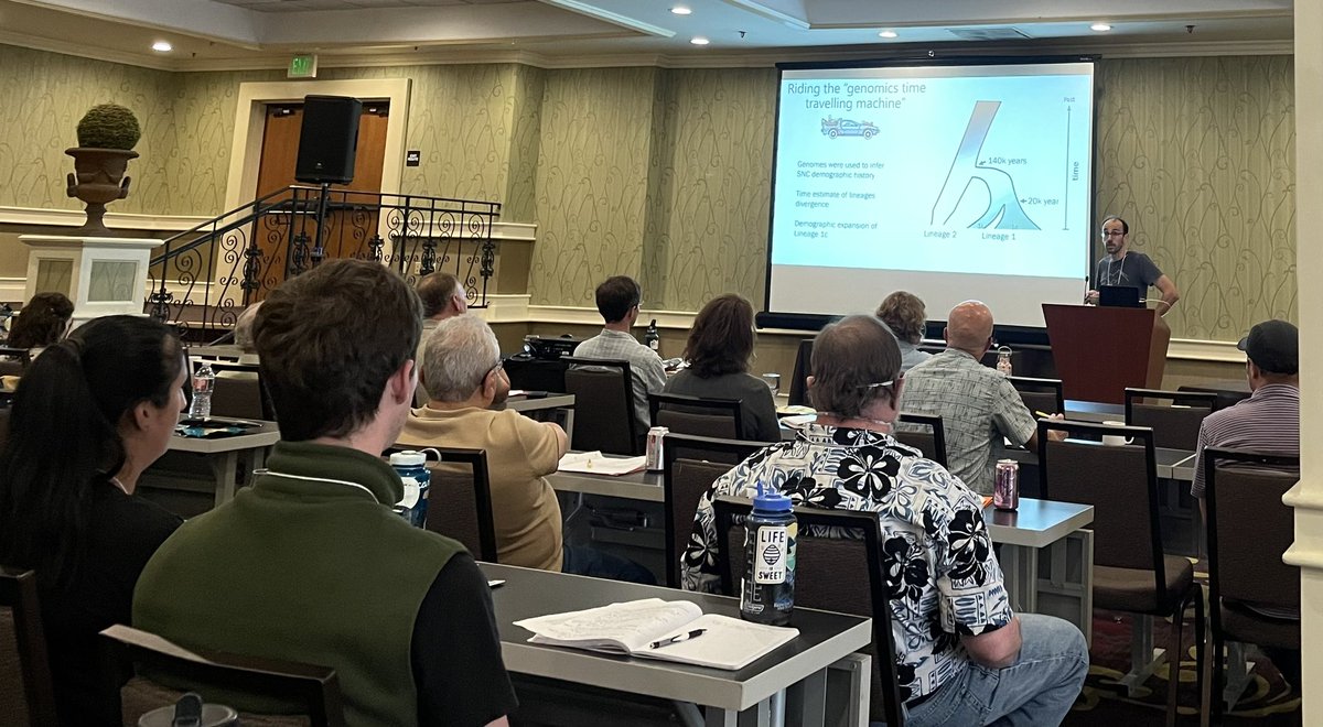 Riding the genomic time travel machine.  Cool talk on #douglasfir #treedisease #climatechange #adaptation by @nfeau @NRCan @CoAdapTree @ubcforestry @GenomeCanada @GenomeQuebec @GenomeBC