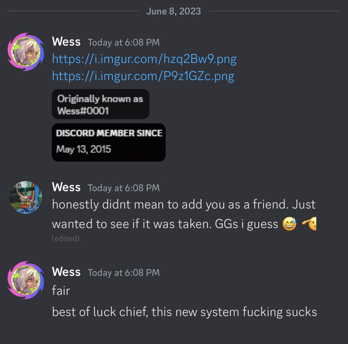 Wess tweet media