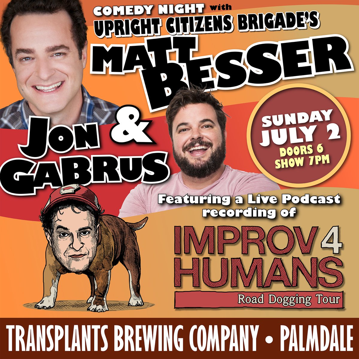 TransplantsBrew's tweet photo. https://t.co/ShYhic29d4

@MattBesser #jongabrus @improv4humans #uprightcitizensbrigade #ucb https://t.co/OafA4HkDRB