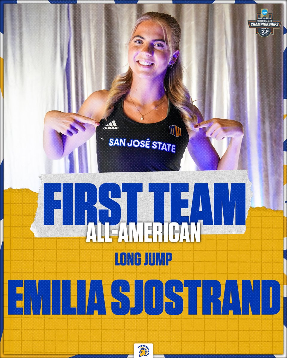 ⭐️Emilia Sjostrand: All-American long jumper

Emilia took seventh place in the long jump at the NCAA Nationals with a jump of 6.31 meters (20'8.5')!

#AllSpartans