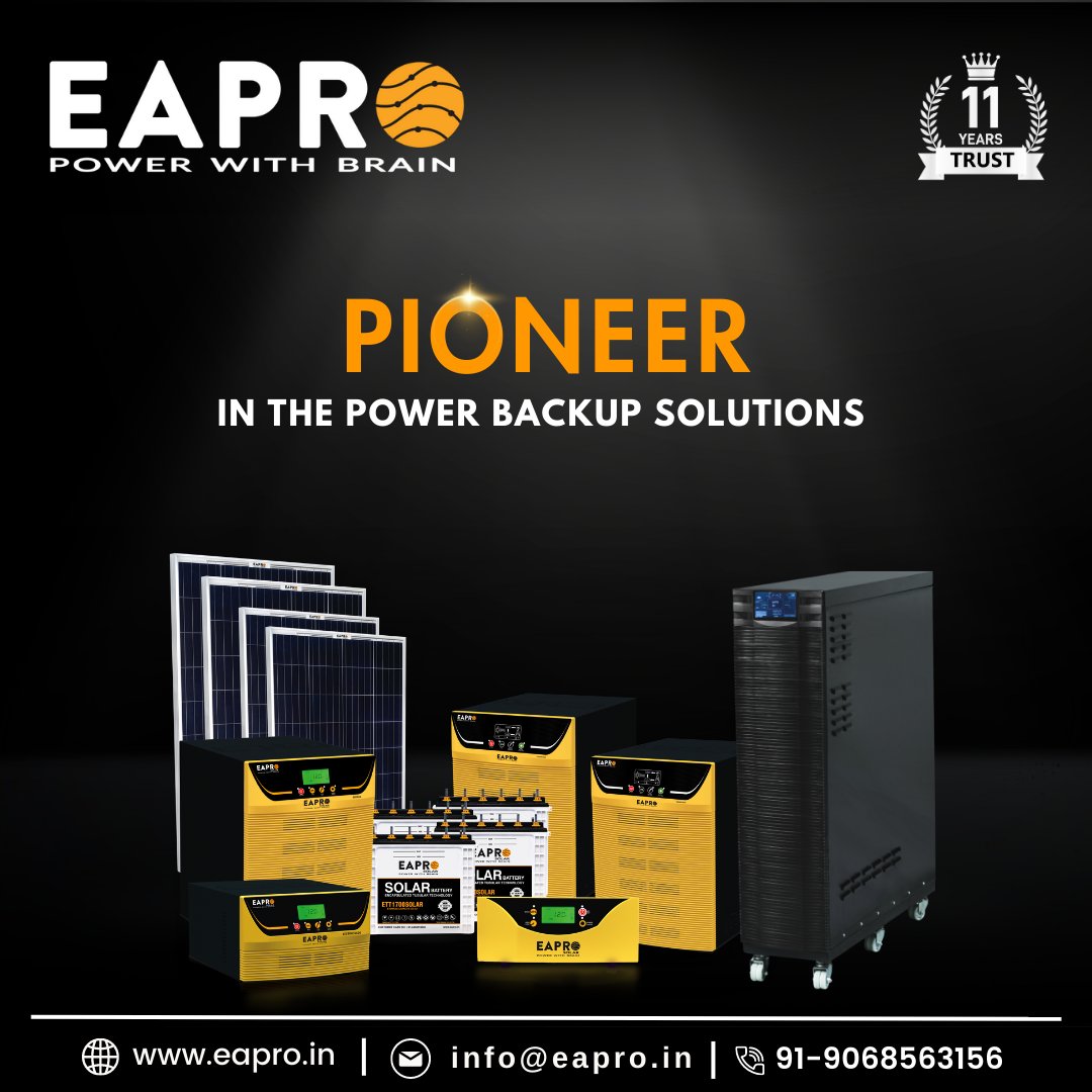 A Pioneer in the power backup solutions.
Download catalog: tinyurl.com/mr3m3mn9
Call (Sales): 090685 63156
Call (Service): 8650115000
#invertertechnology #inverterbatteries #IndustrialUPS #solarenergypanels #solarpower #IndustrialUPS #PowerBackup #powerbackupsolutions