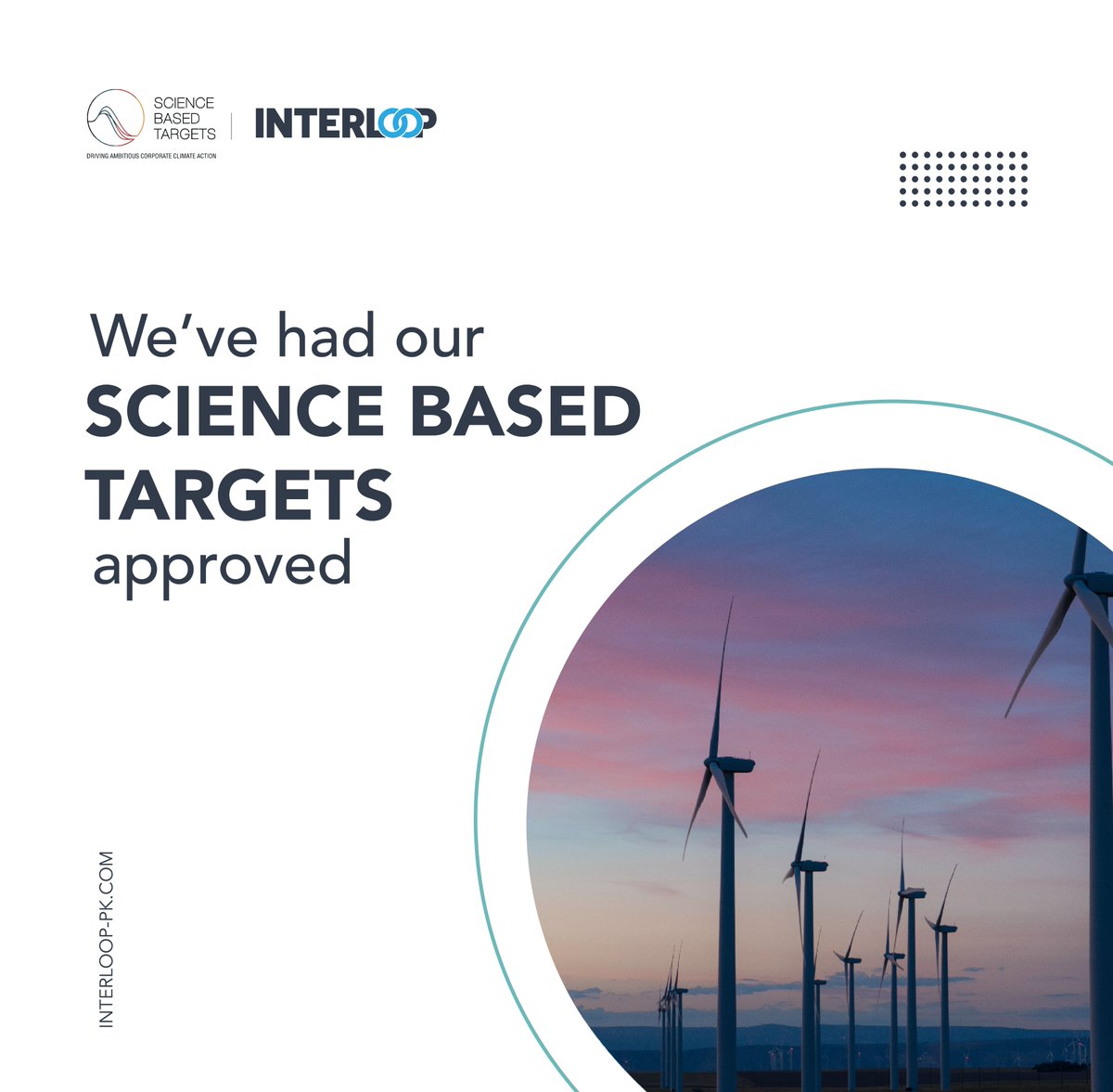 InterloopLtd's tweet image. We are proud to share that Interloop is now Pakistan&apos;s first large-scale enterprise with approved #ScienceBasedTargets 🙌

These targets are based on climate science and cover the full set of its emissions: Scope 1, 2 and 3, verified and approved by @sciencetargets initiative.