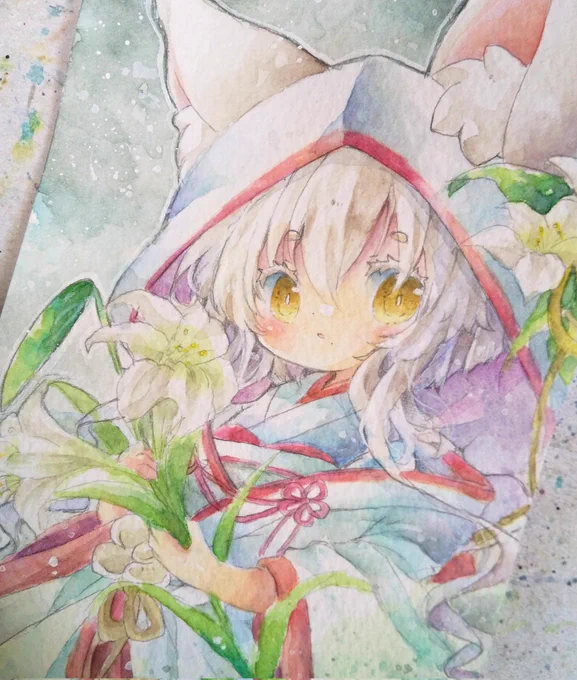 塗ってた白無垢狐さん