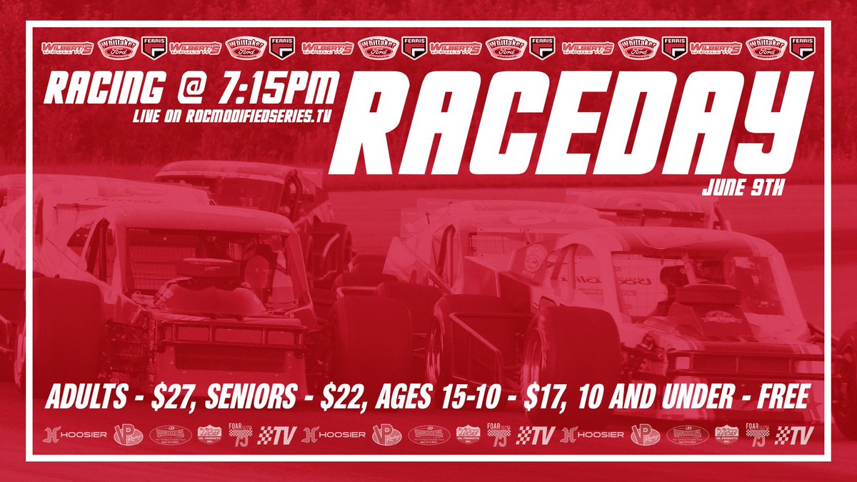 RoCModSeries's tweet photo. The gates for the 68th Annual season opener will swing open for fans at 5:00pm with qualifying at 7:15pm.
Where: Spencer Speedway, Williamson, N.Y
More Information: https://t.co/B57m9HLsNK https://t.co/Ap1dt81dg3