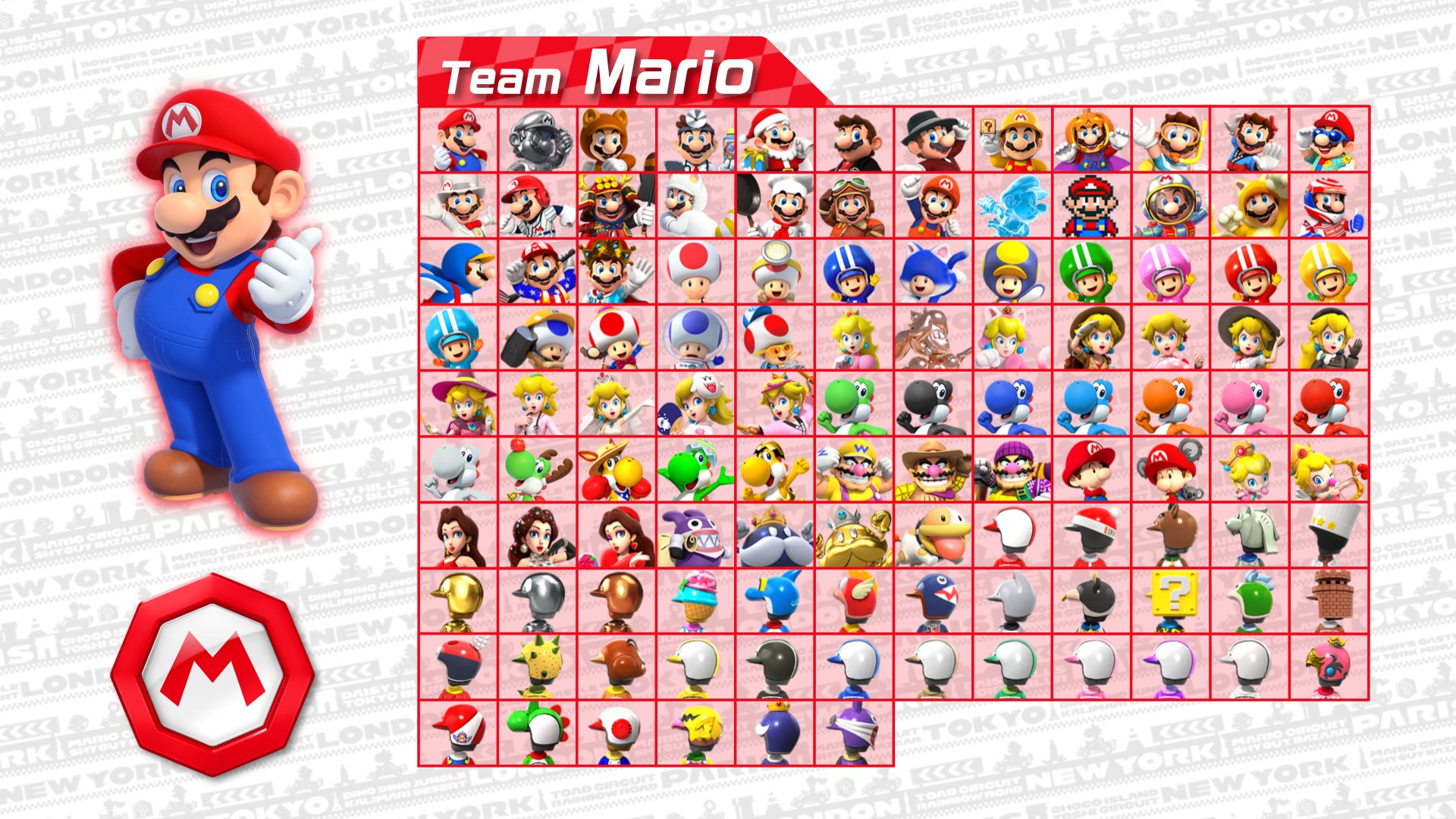 Every kart in Mario Kart Tour