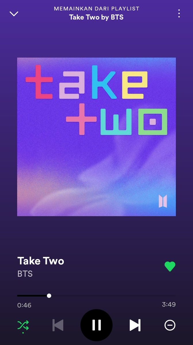 IvaDatulKhusna's tweet photo. Finally rilis 💜💜💜💜
Keep streaming armyy 

#TakeTwo
#BTS10thAnniversary https://t.co/9oJLTDzJHL